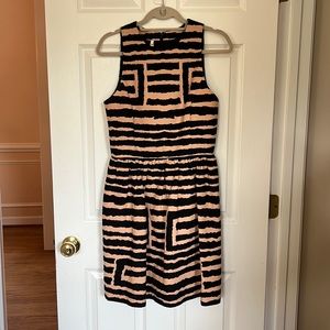 Anthropologie 4C sleeveless dress in tan and black zebra print